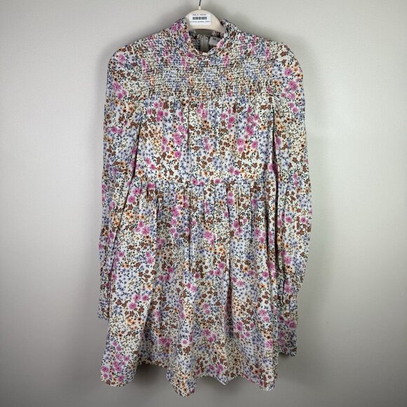 Munthe Mini Dress Floral Long Sleeve size 42/10 Boho Flirty Cottage Spring Date - Picture 3 of 12